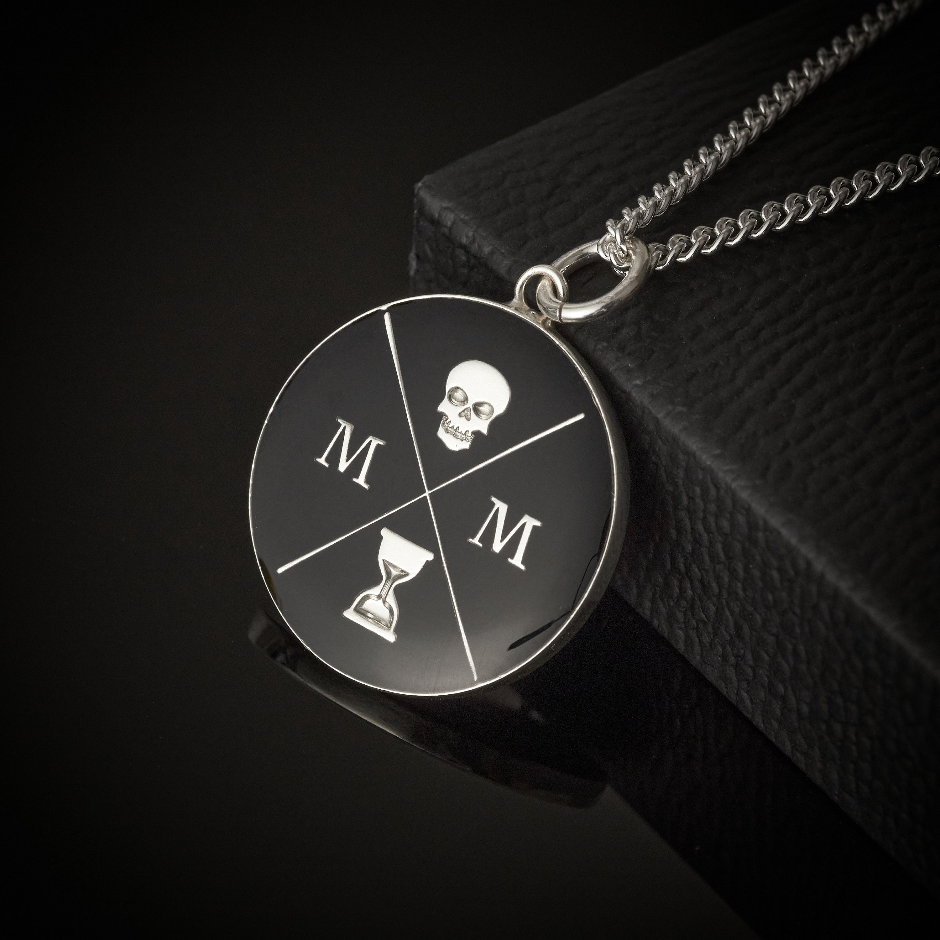 Memento mori necklace deals