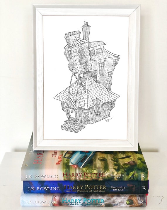 Harry Potter the Burrow Illustration Print - Etsy