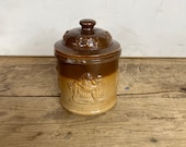Antique Victorian Glazed Salt Glazed Royal Doulton Tobacco Jar Few Chips see photo 39 s otherwise in Good Condition