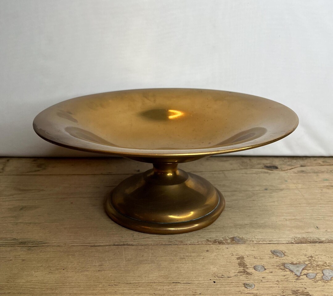 Vintage Brass Pedestal Cake Stand. Made in Holland &amp; in Good Condition ...