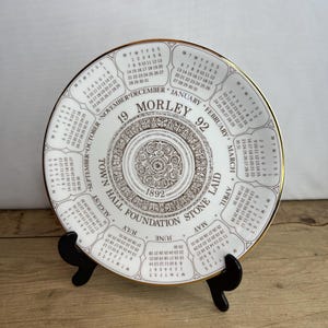 Vintage Morley Town Hall Centenary Plate, 1892 To 1992. In Good Condition.