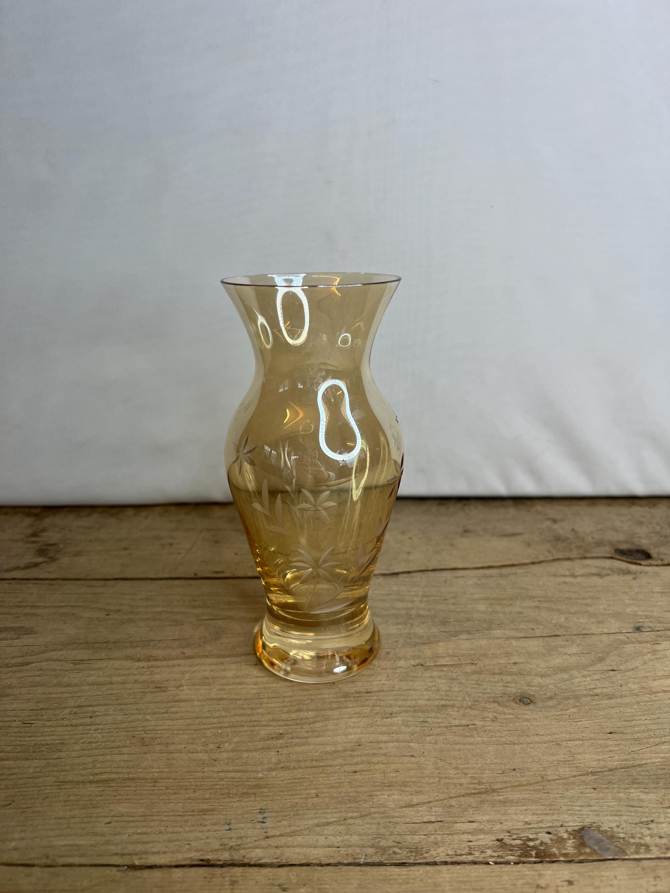 Slovakia Crystal Glass Vase - Etsy
