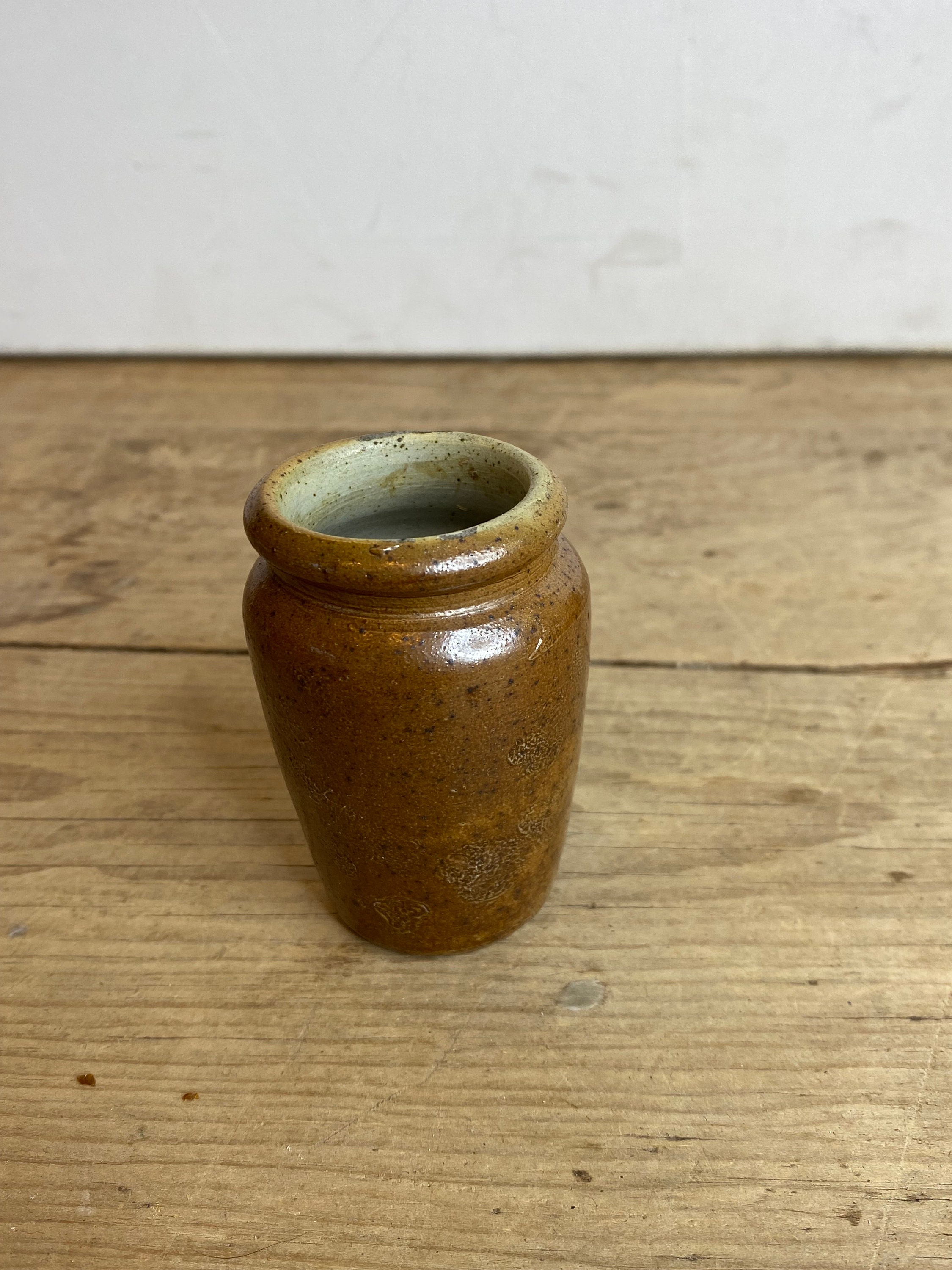 アンティークの小さな茶色の陶器のインク壺/ボトル。状態良好 - Etsy 日本