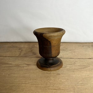 Vintage Wooden Hand Turned Hardwood Chalice Or Goblet. In Good Condition