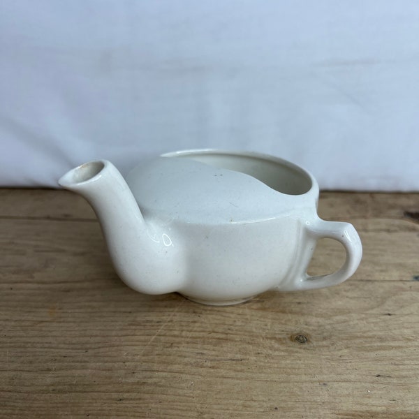 Vintage Royal Winton Invalid Feeding Mug Plain White with Pouring Spout In Good Condition