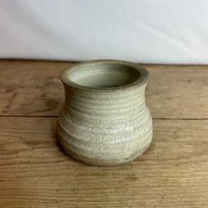 Vintage Unnamed Studio Art Decorative Grey / Brown Stoneware Small Pot / Vase In Good Condition