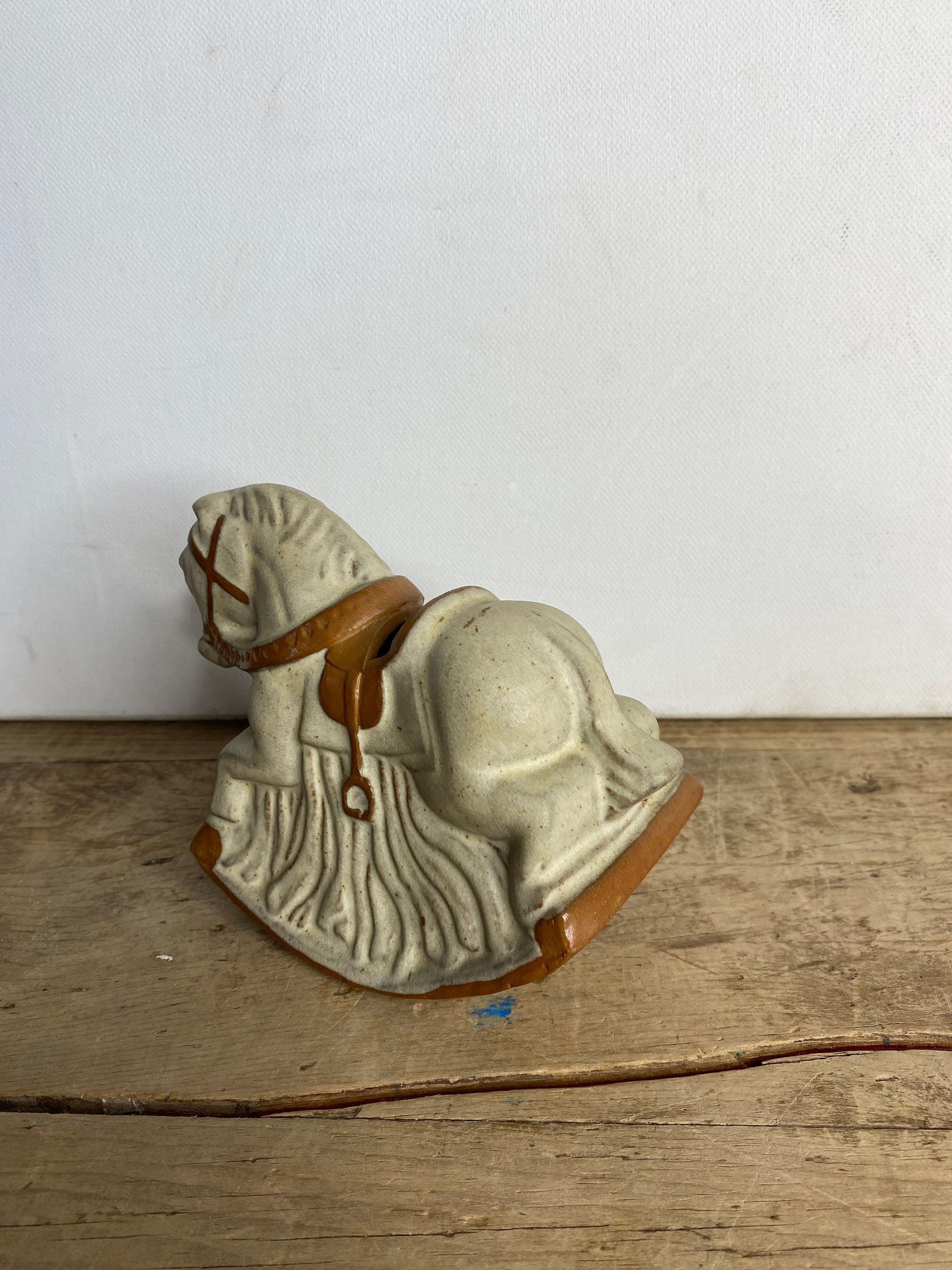 Vintage Shelf Pottery Halifax Stoneware Rocking Horse Money Etsy France