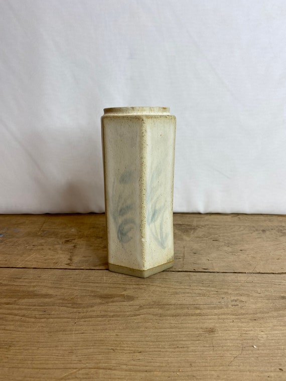 Vintage Unnamed Stoneware Hexagonal Studio Pottery Vase With - Etsy