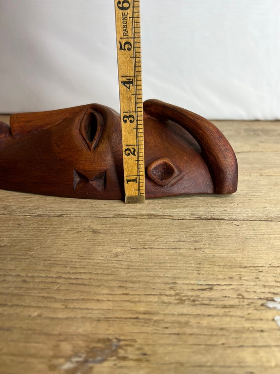 Vintage Carved Wooden Mask - Wooden Carved Hardwood African