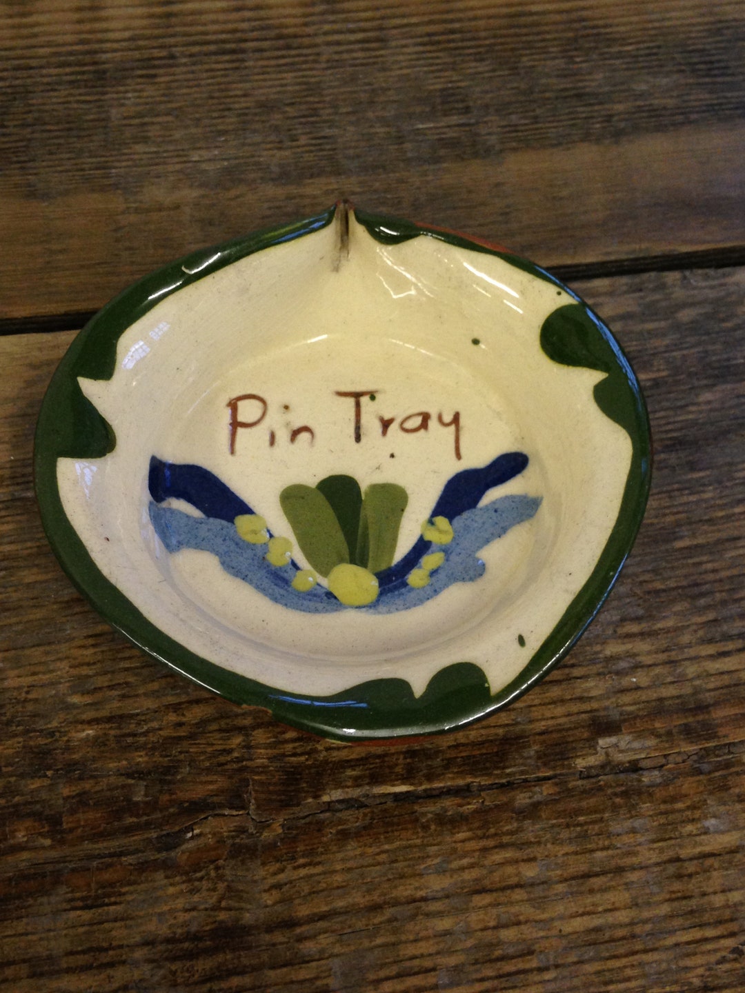 Vintage Devon Ware Pinched Edge Ceramic Pin Dish. Pretty and Useful