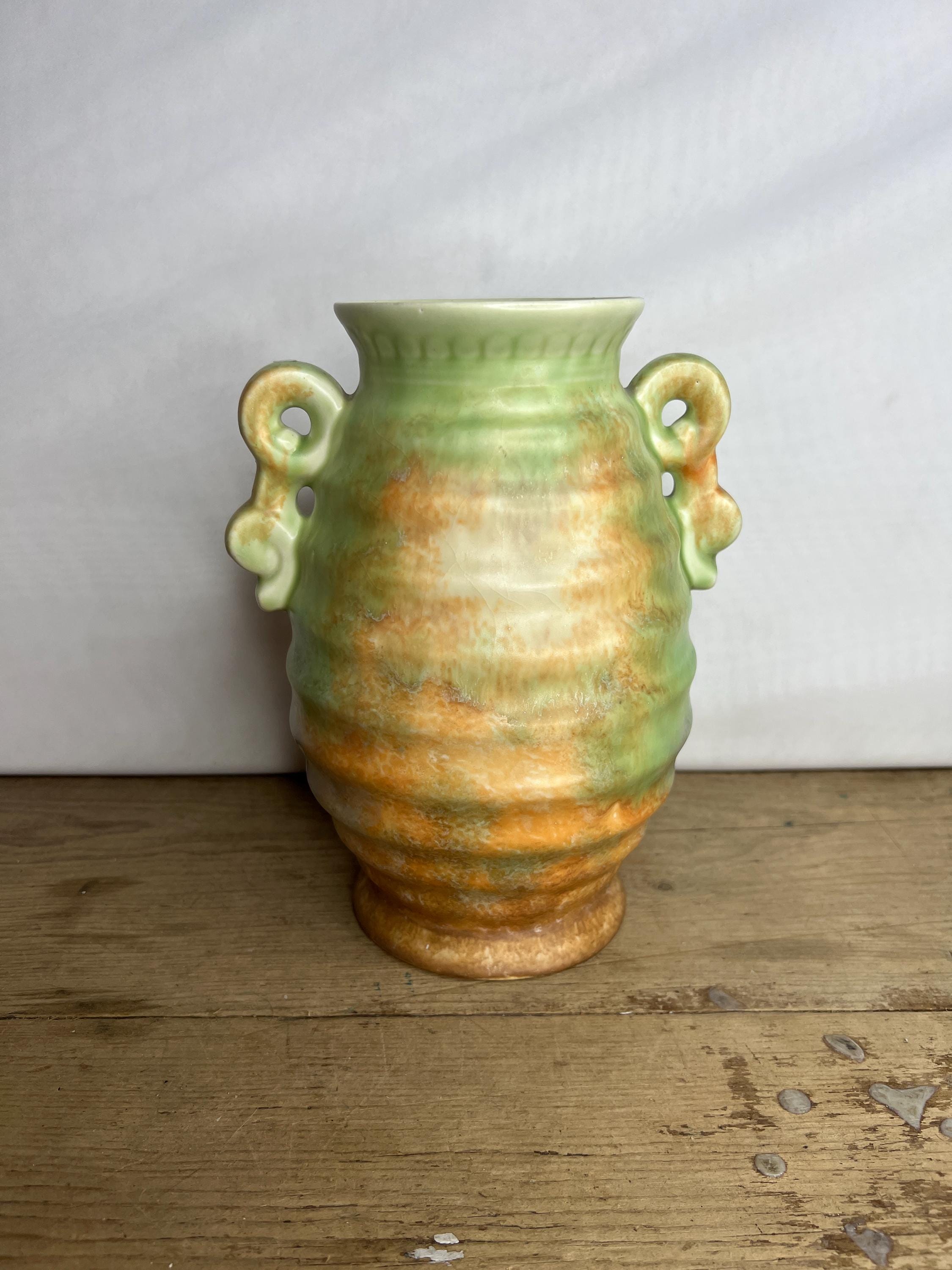 Vintage 1940's Beswick No 429'2 Orange and Pale Green Blue Yellow