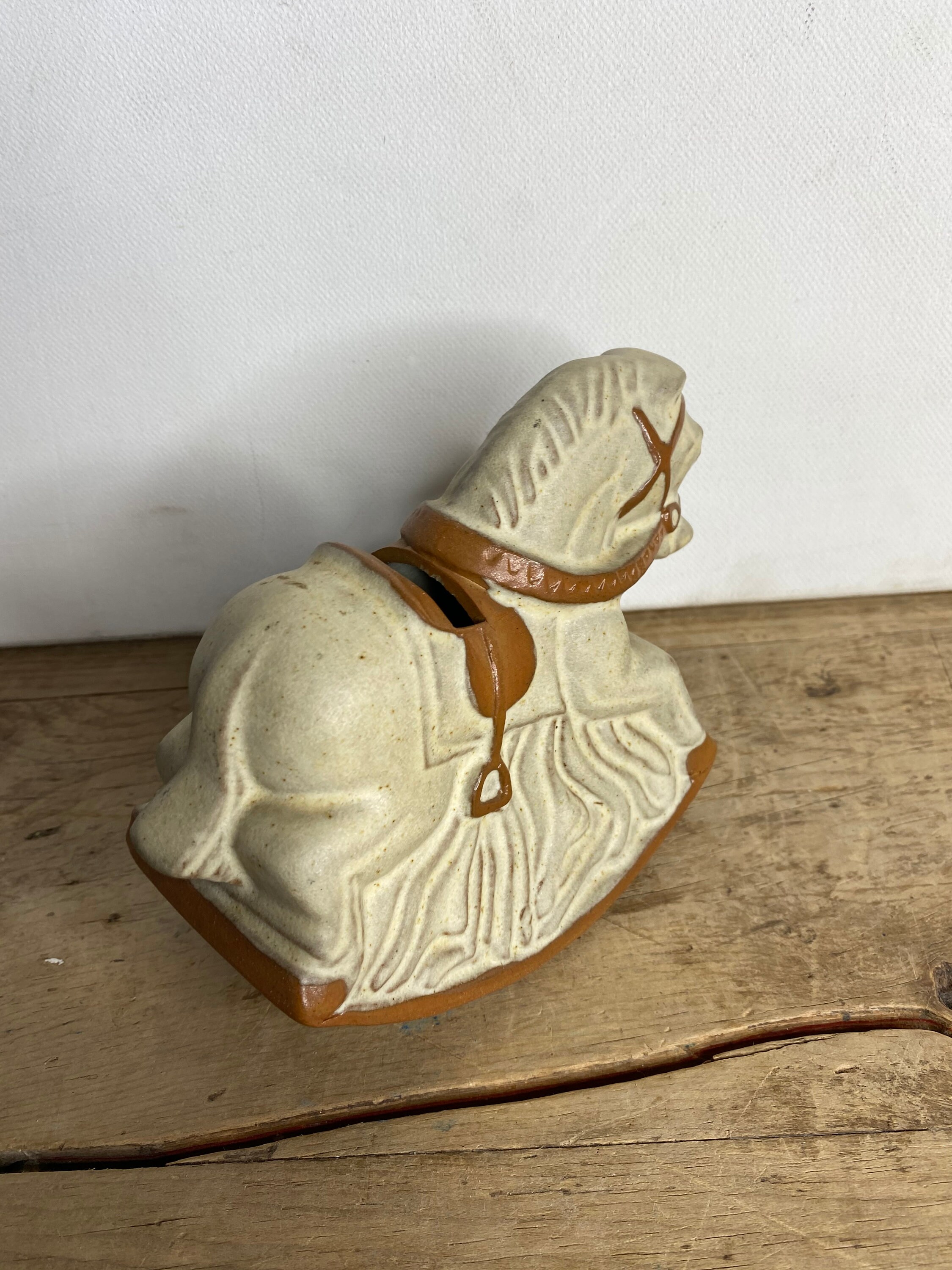 Vintage Shelf Pottery Halifax Stoneware Rocking Horse Money Etsy