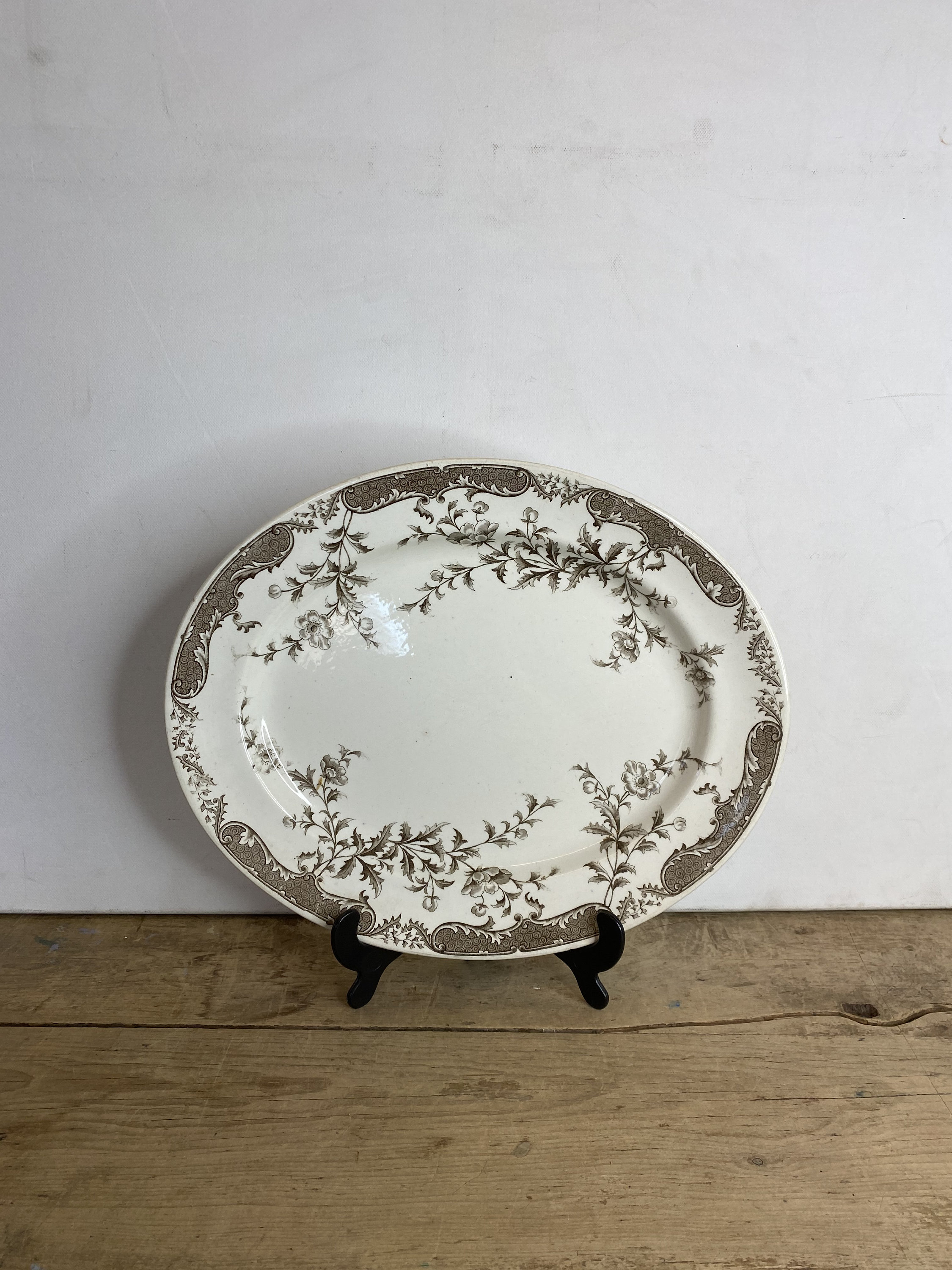 RESERVED Antique Albion Pottery Melbourne Oval Serving Plate Etsy