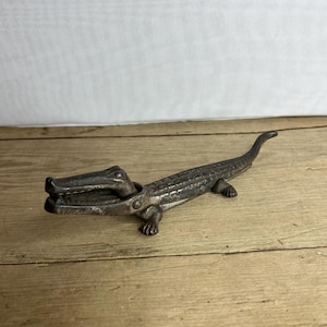 Vintage Large Solid Metal Crocodile Or Alligator Nut Cracker - Metal-Metalworking, Collectable. In Good Condition