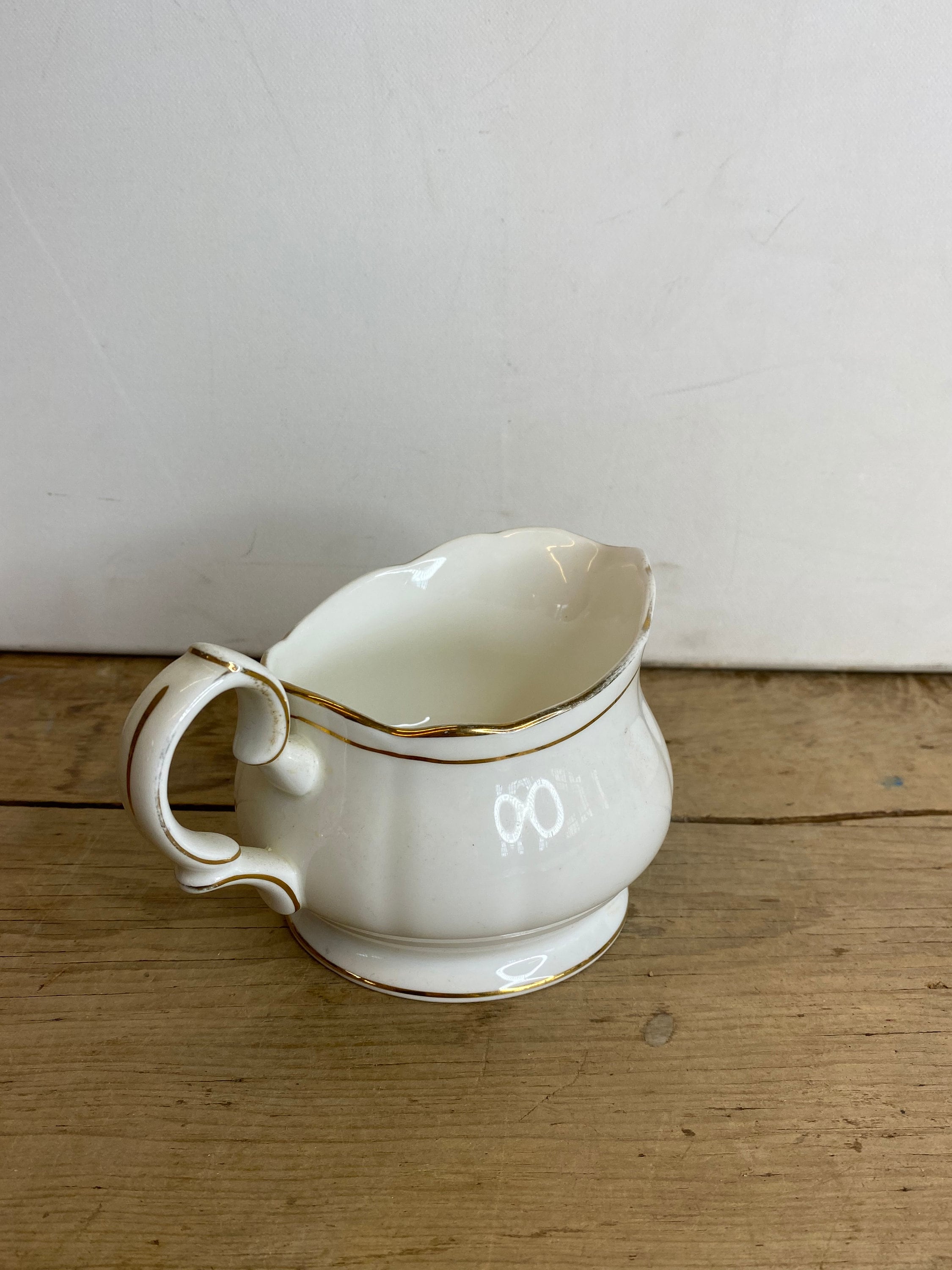 Vintage Large Duchess Ascot Fine Bone China Milk Jug With Gold Etsy