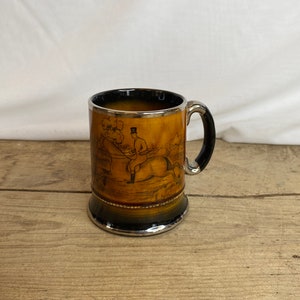 CHOPE - MUG CÉRAMIQUE AVEC COUVERCLE MOTIF LOSANGE -370ML