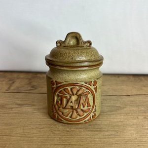 vintage Étagère Poterie Grès Confiture Pot Mid Century Retro En Bon État
