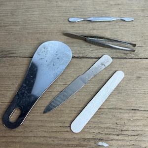 Vintage Original Grooming Set In Leather Case. German Made.