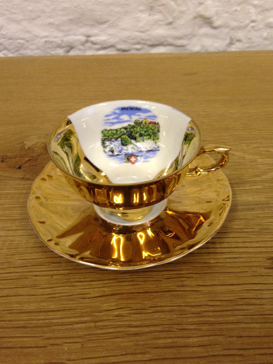Tasse à Café Vintage Bareuther Waldsassen Motif Fleur - Avec Soucoupe, Japon