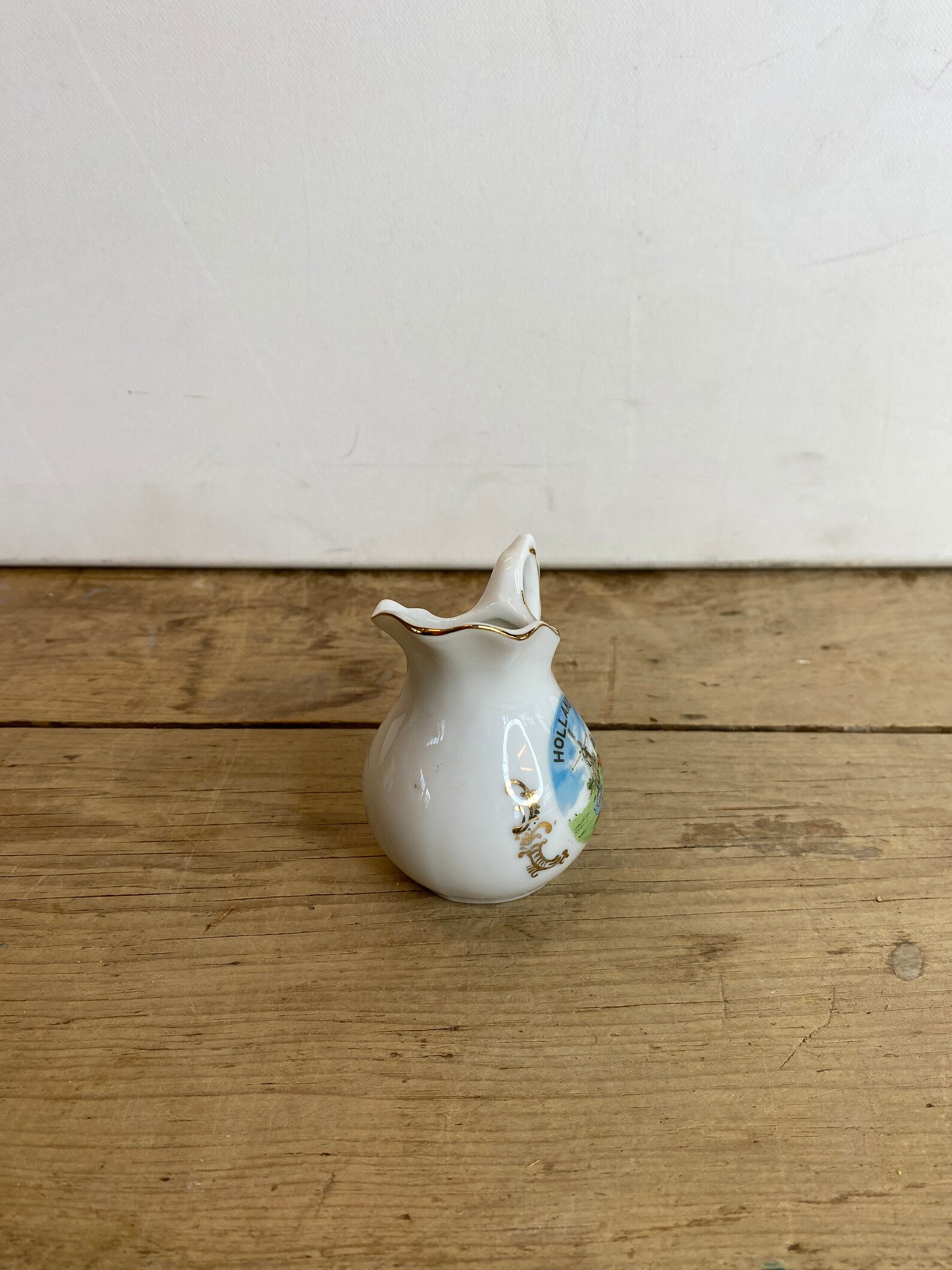 Vintage Small White Souvenir Milk Jug From Holland Michigan. Etsy UK
