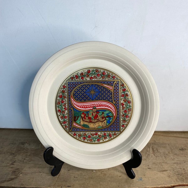 Vintage Hornsea Pottery. England. 1987 Christmas Collectors Plate - S Limited Edition Decorative Plate In Good Condition