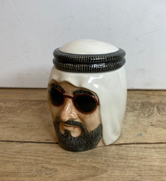 Vintage Al Jaber Gallery Ceramic Lidded Arab Mug. in Good