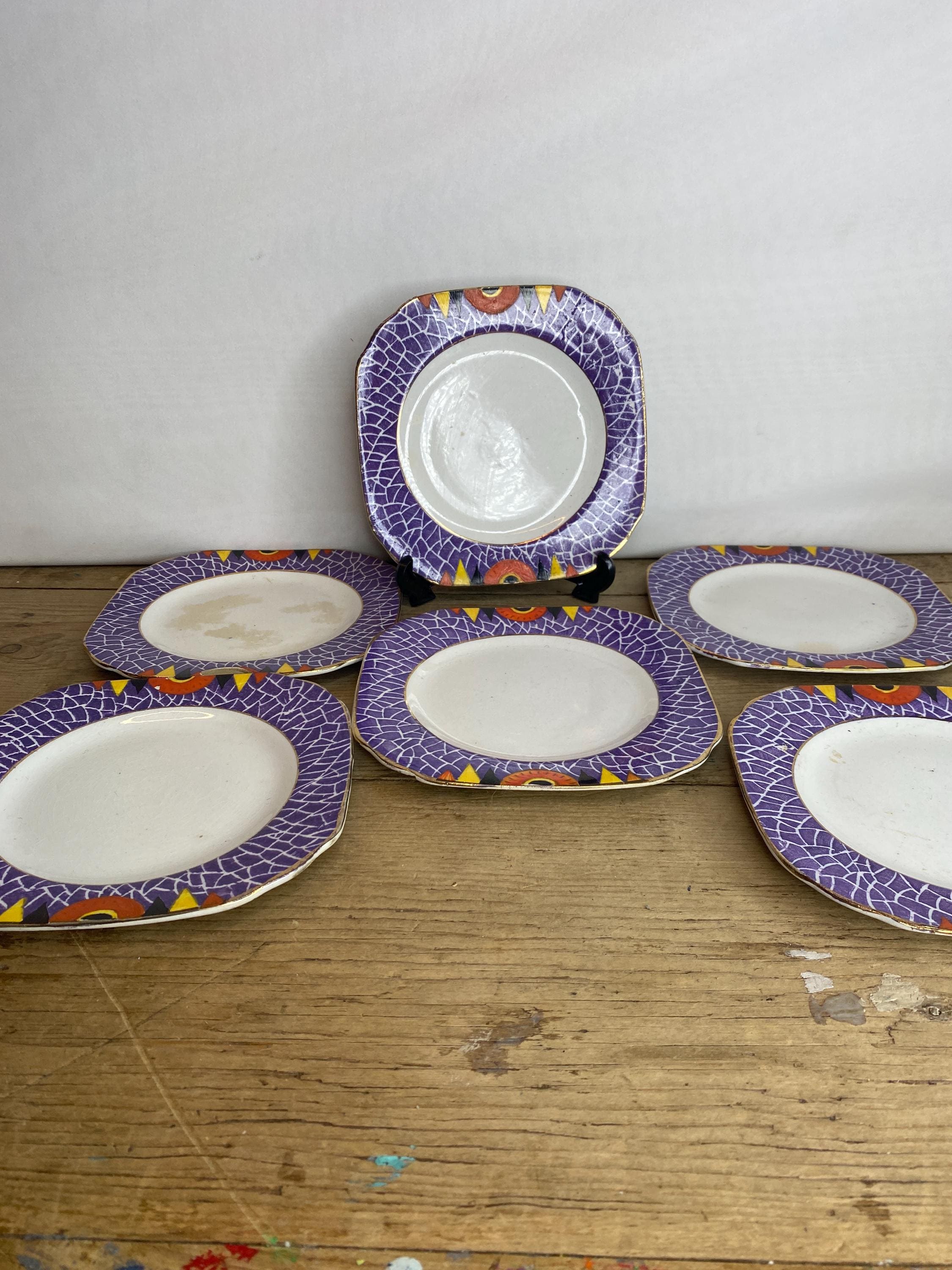 Purple square plates online