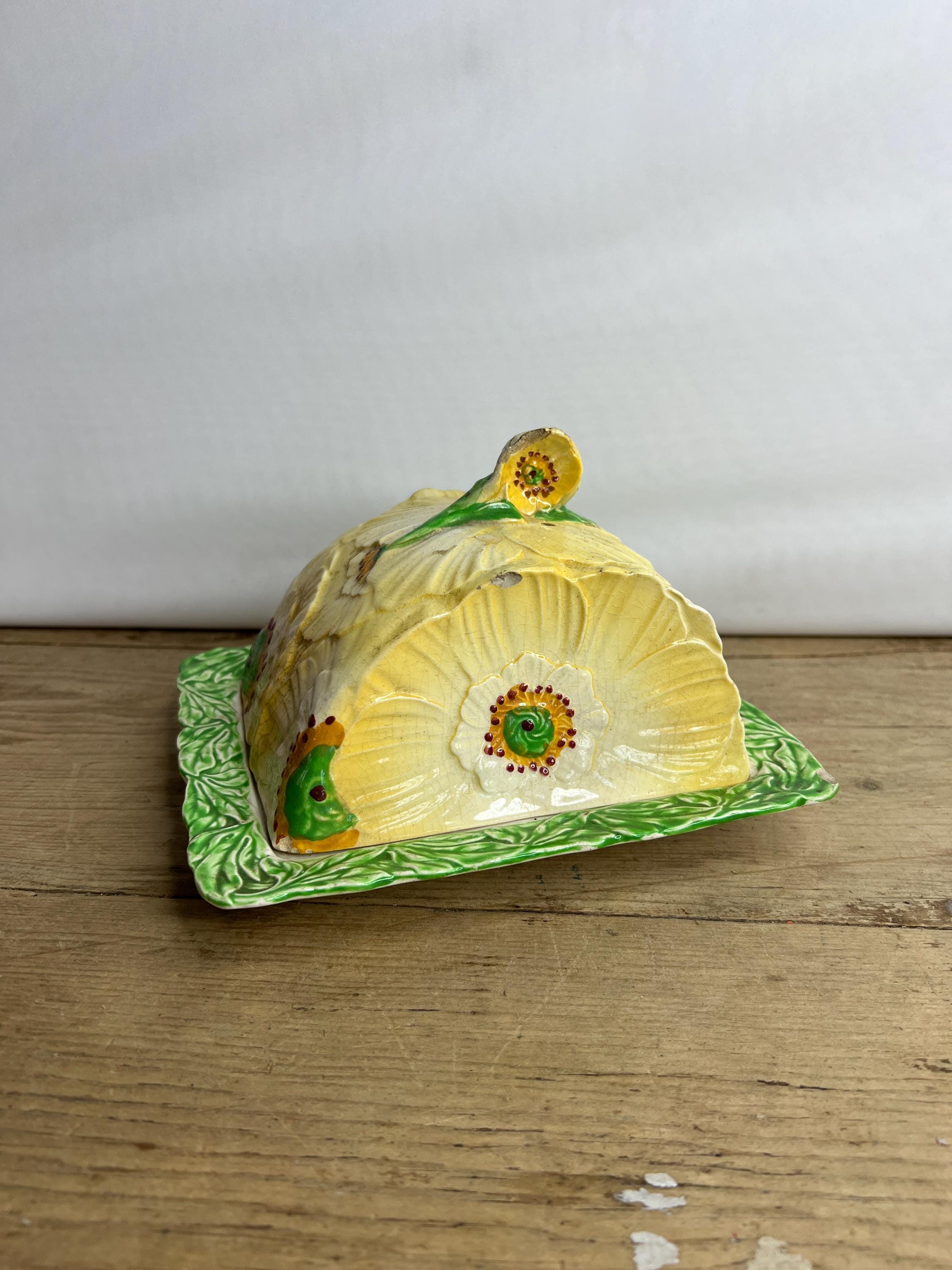 Vintage Royal Winton Grimwades Peony Pattern Cheese Dish With 3D