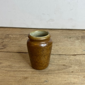 Antique Small Brown Earthenware Ink Pot /Bottle. Good Condition