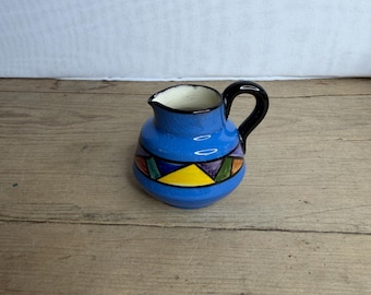 Vintage Watcombe Pottery Jazz Design Small Milk / Cream Jug Good Condition.