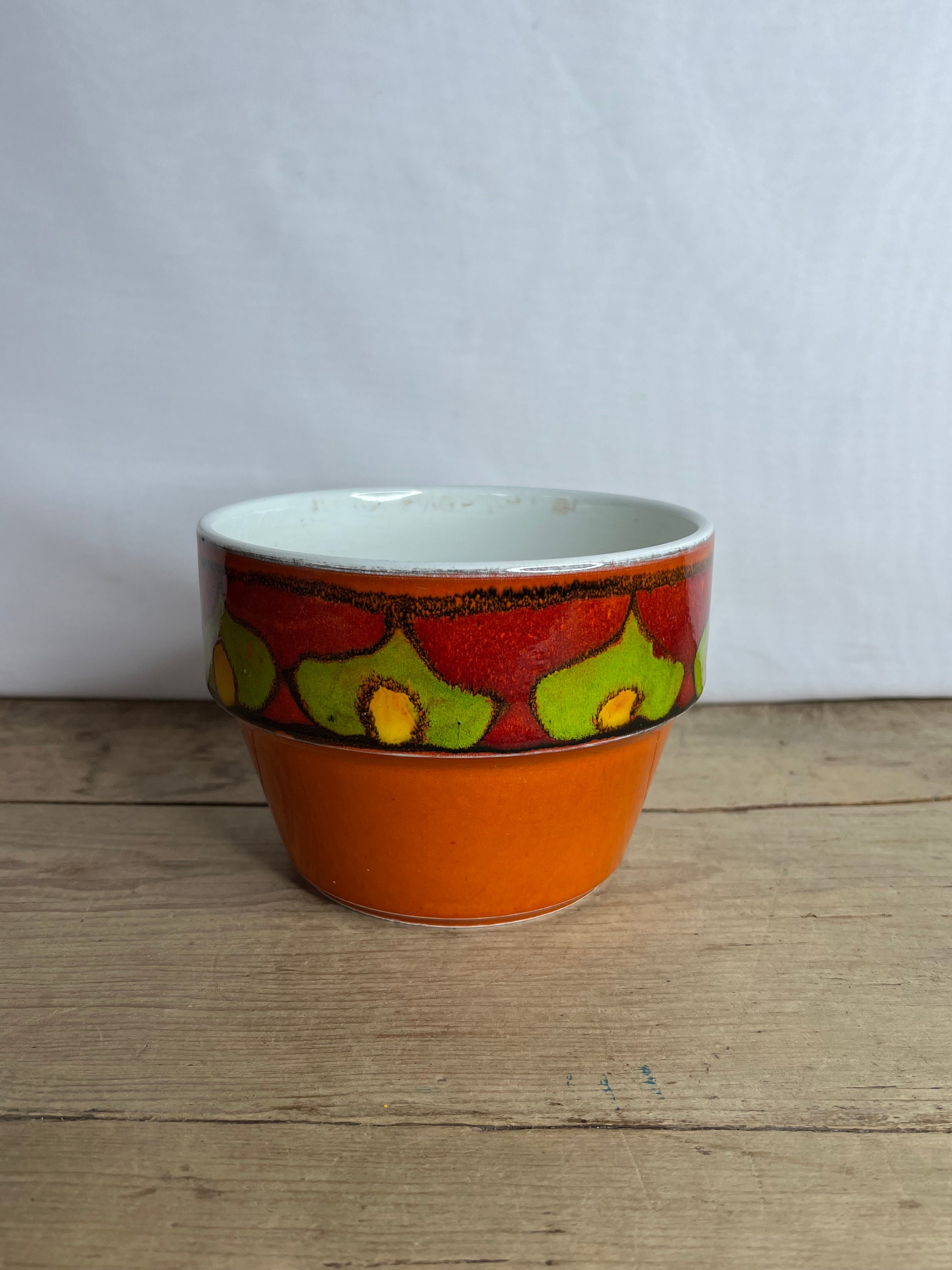 Vintage 1973/74 Poole Pottery Delphis Plant Pot Shape 73 Red