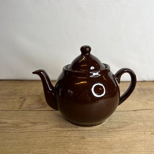 Vintage Cauldon ?? Brown Betty Teapot Brown Glazed In Great Condition