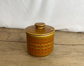 Vintage Hornsea Saffron Lidded Sugar Preserve Pot Mid Century Retro In Good Condition