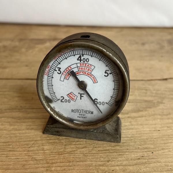 Vintage Rototherm Oven Thermometer, 1950’s Kitchenalia England In Good Condition