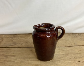 アンティークの小さな茶色の陶器のインク壺/ボトル。状態良好 - Etsy 日本