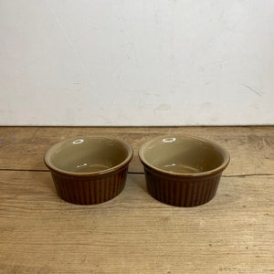 ヴィンテージ モイラ ラメキン 2個セット ブラウン 釉薬 状態良好