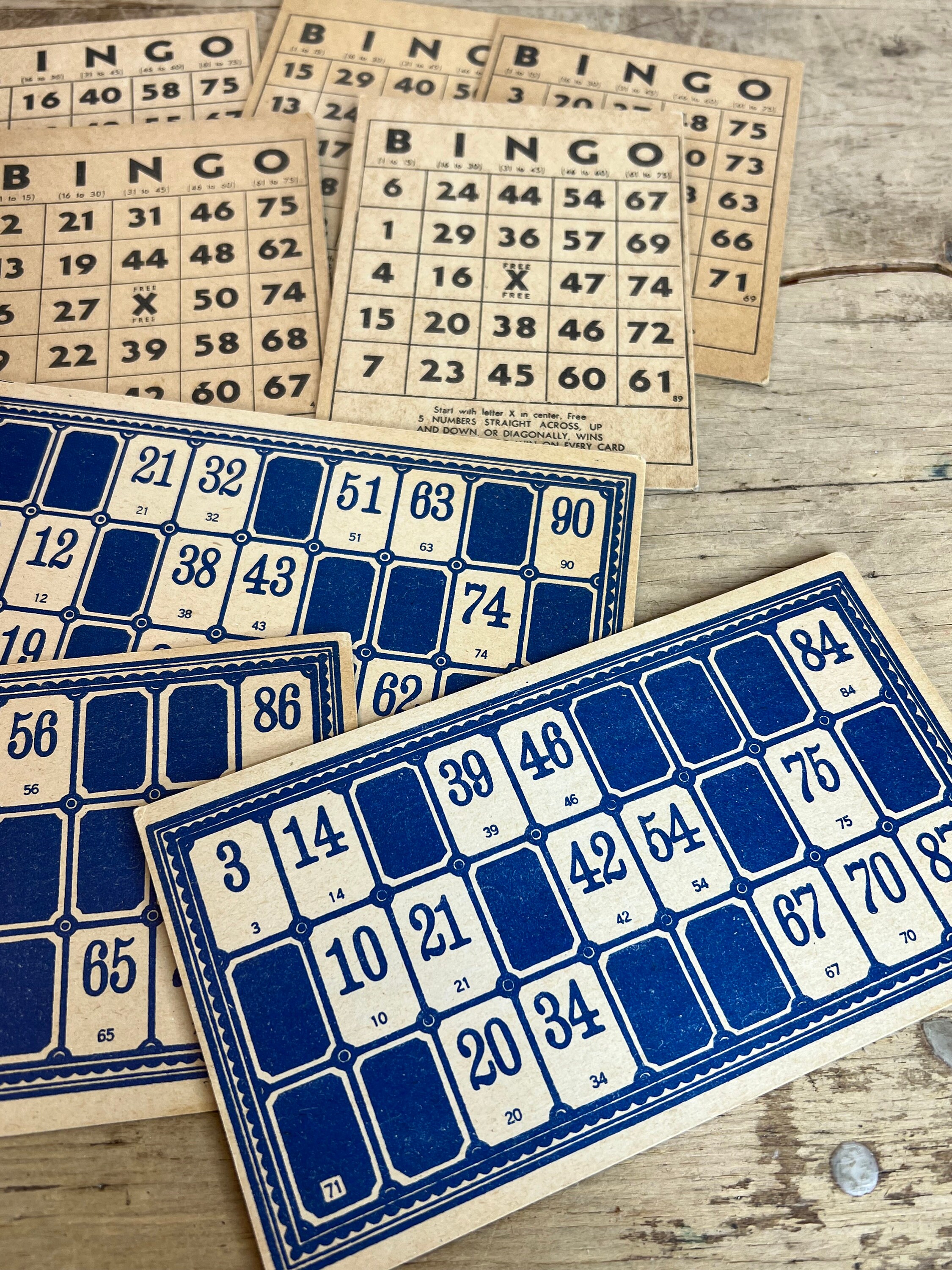 Vintage Bingo Cards Collection. Usable and in Good Condition Etsy
