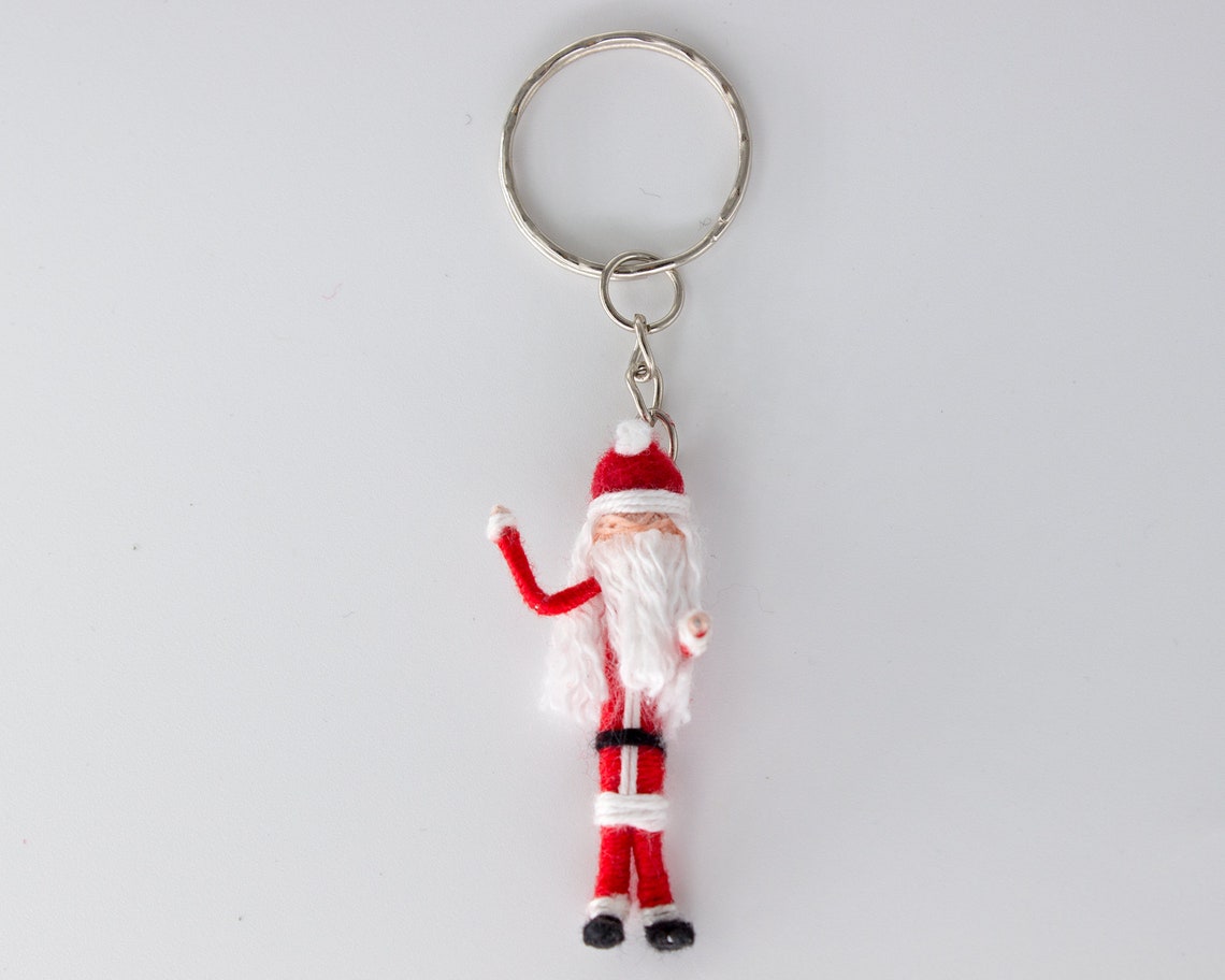 Christmas keychain Santa Claus keychain Cute keychain Funny Etsy