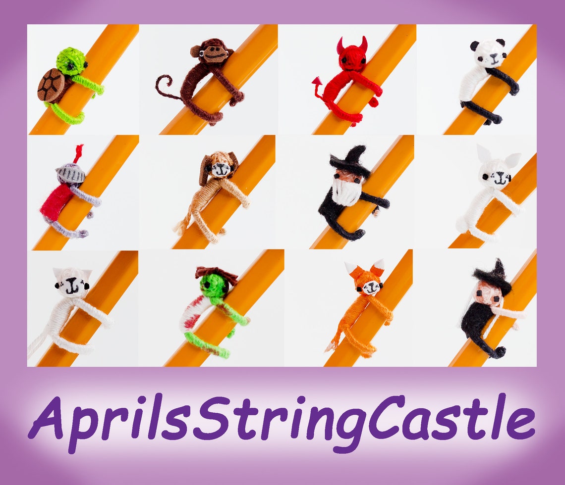 Monkey pencil topper Cute monkey Small monkey Tiny monkey Etsy