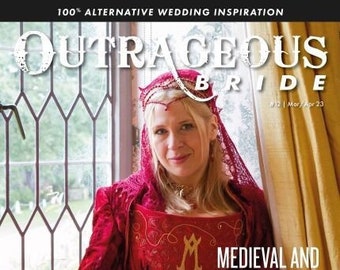Outrageous Bride Magazine Issue 12 Mar/Apr 2023 for alternative weddings. Free UK postage.