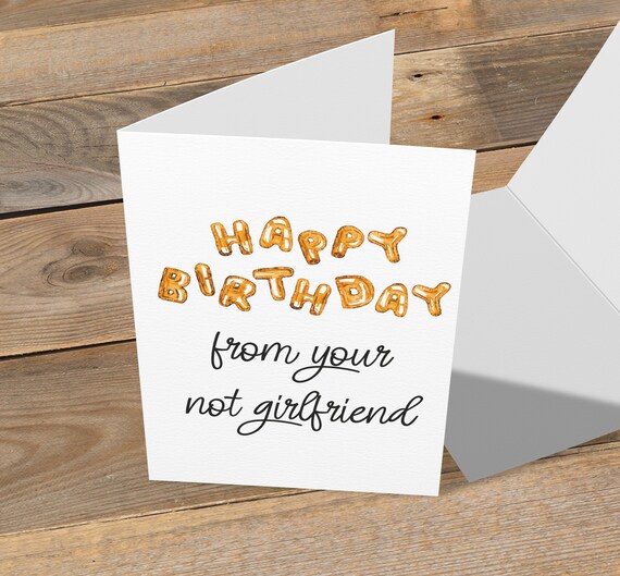 Joyeux Anniversaire De Votre Pas Petite Amie Carte Etsy Canada