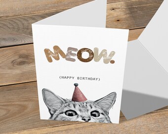 Cat Happy Birthday | Etsy