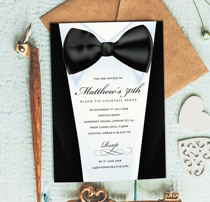 Male Mens Birthday Invitations Birthday Invites For Man | Etsy