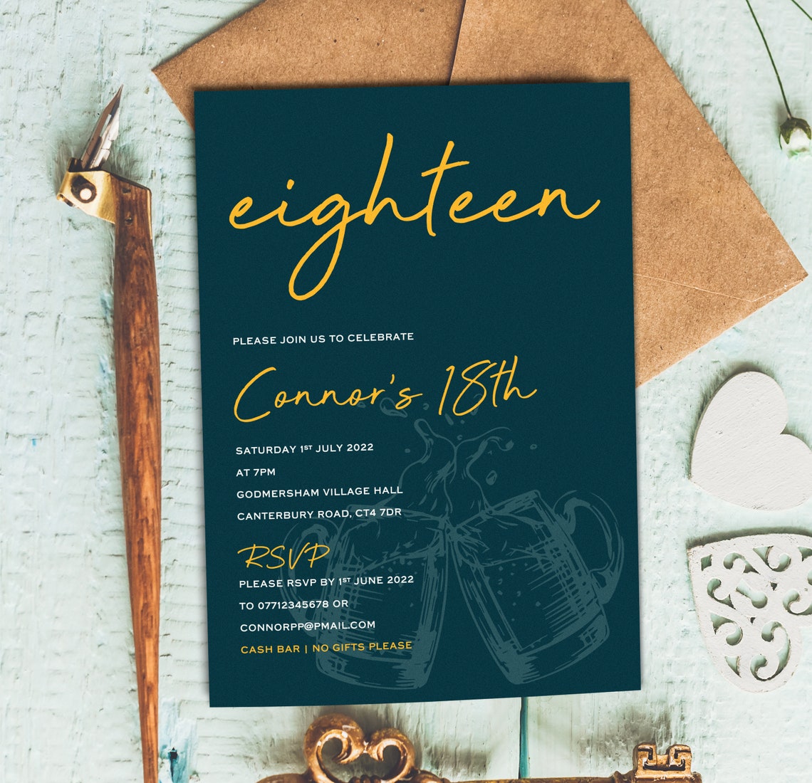 Male Mens Birthday Invitations Birthday Invites For Man | Etsy