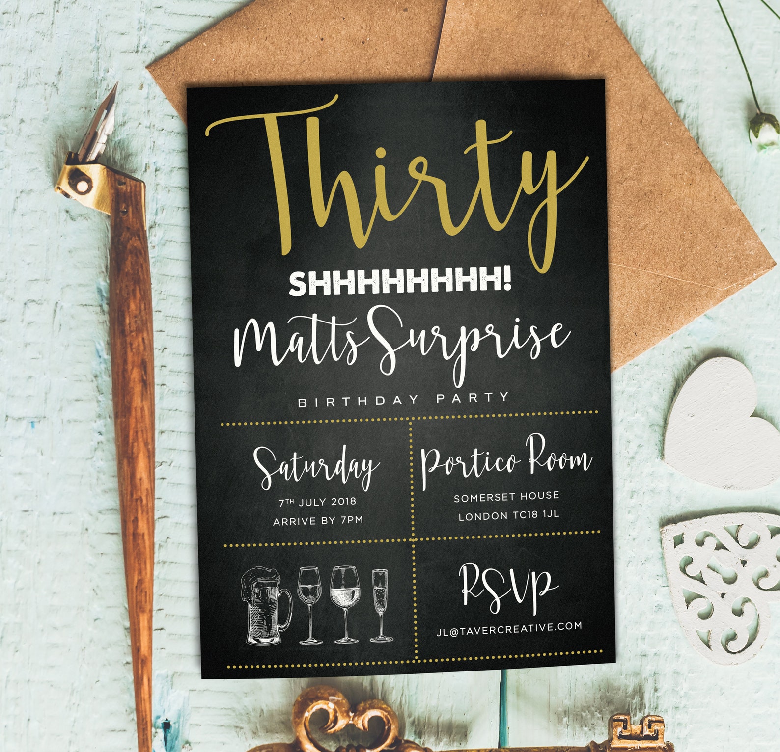 Male Mens Birthday Invitations Birthday Invites For Man | Etsy