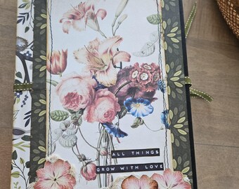 Floral Hardcover Journal: Handmade Embellished Diary