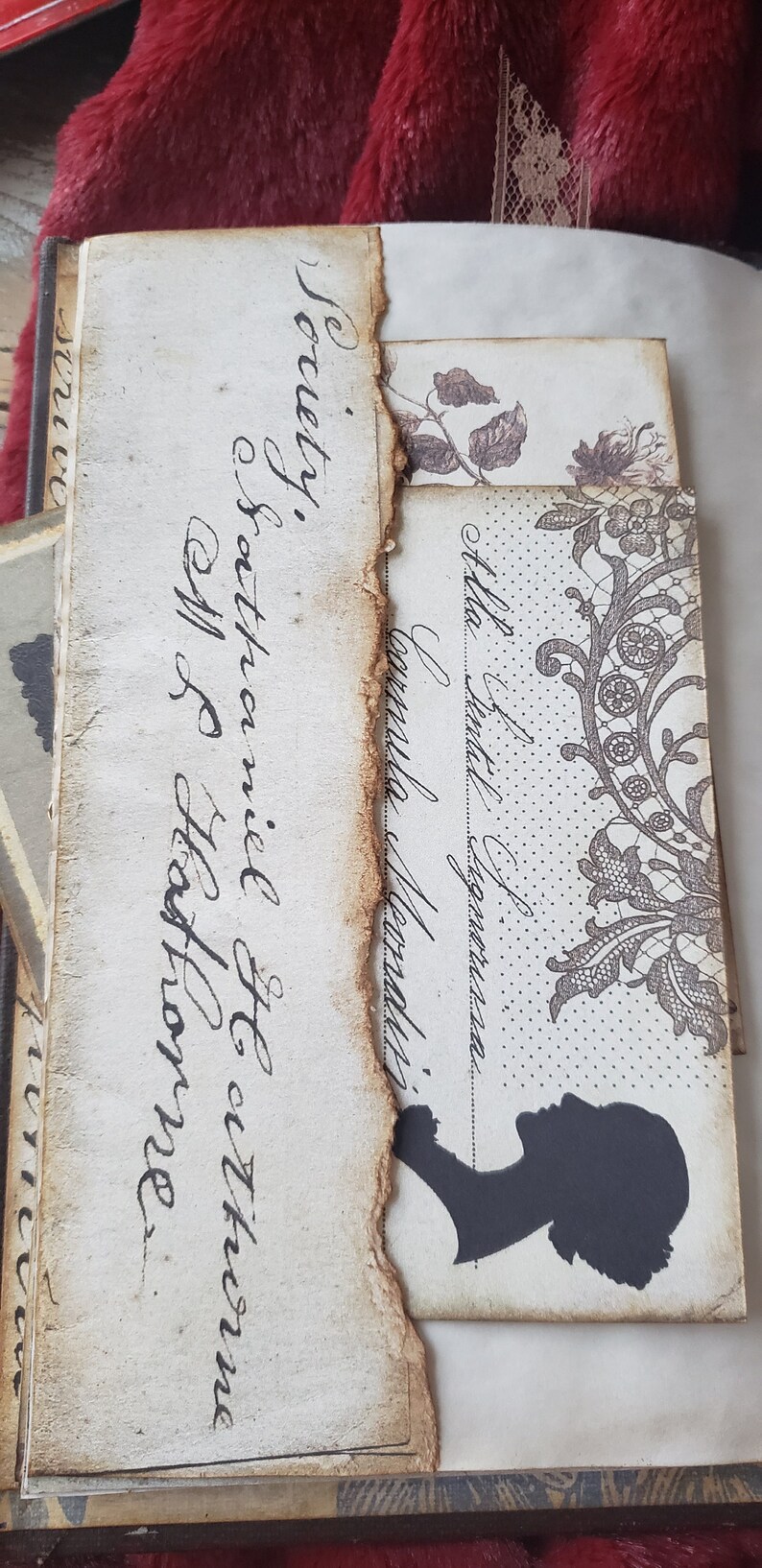 Cameo Recycled Hard Cover Journal: 72 Page Ephemera Book image 8