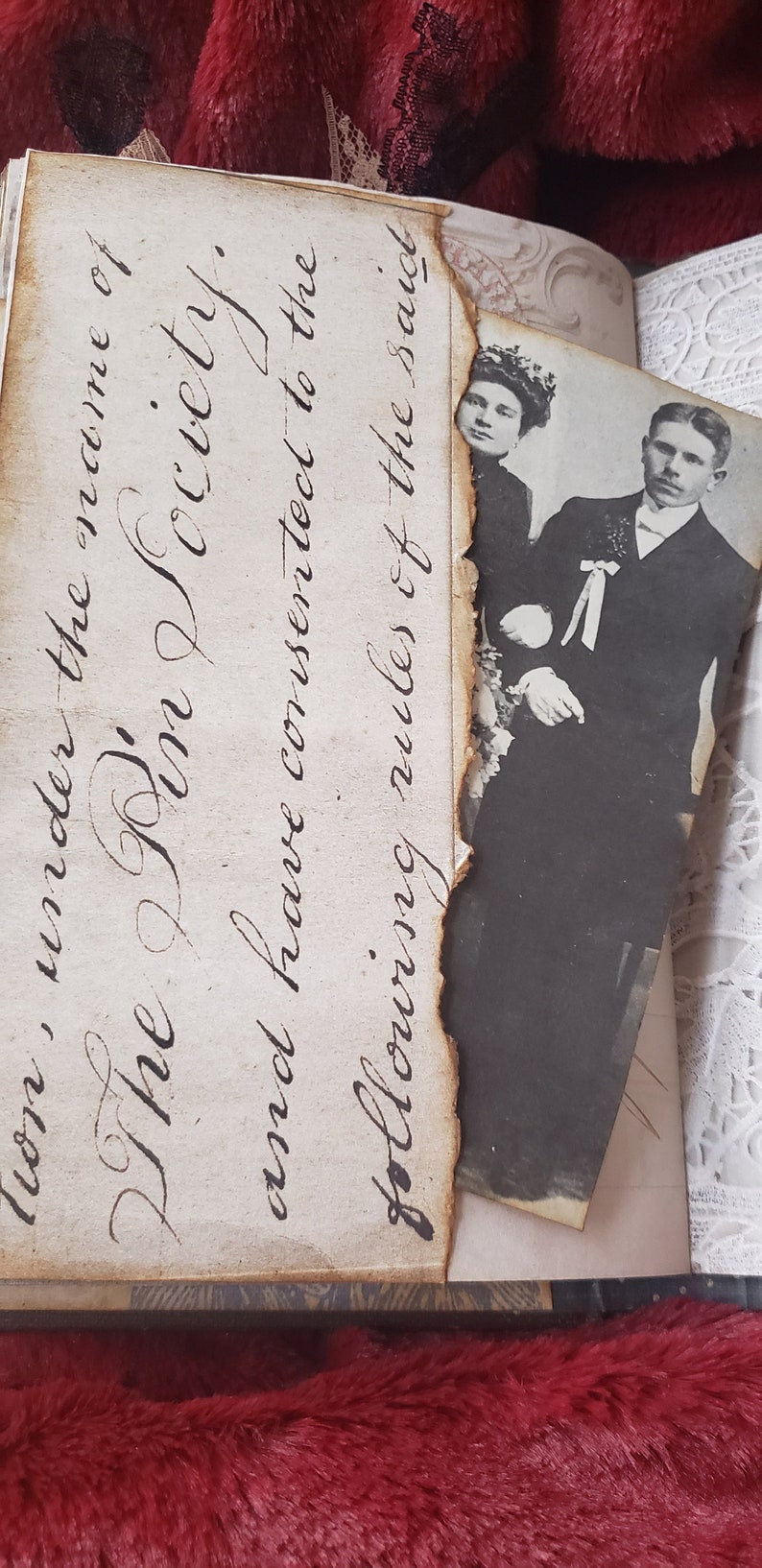 Cameo Recycled Hard Cover Journal: 72 Page Ephemera Book image 6