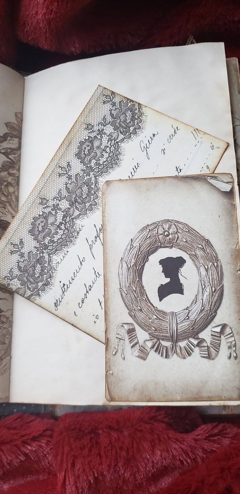Cameo Recycled Hard Cover Journal: 72 Page Ephemera Book image 2