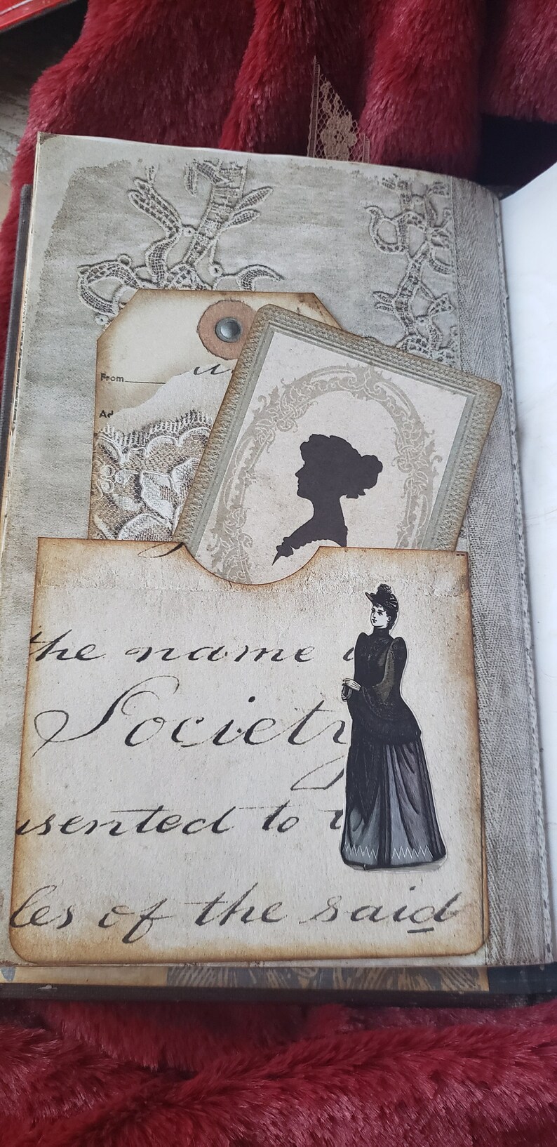Cameo Recycled Hard Cover Journal: 72 Page Ephemera Book image 4